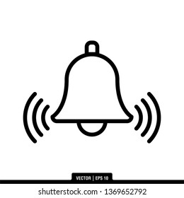 Bell Icon Vector Illustration Logo Template