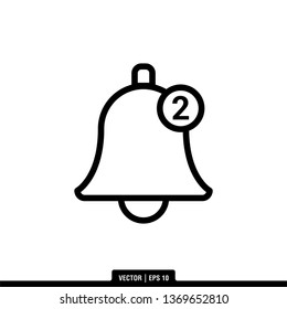 Bell Icon Vector Illustration Logo Template