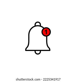 Glockensymbol, Vektorgrafik. Benachrichtigungszeichen und Symbol für die Gestaltung der Website