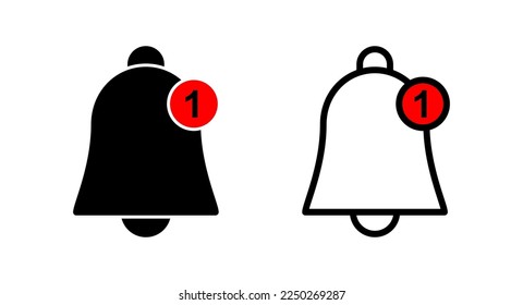 Bell Icon vector illustration. Notification sign and symbol for web site design