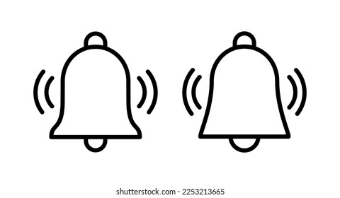 Bell Icon vector illustration. Notification sign and symbol for web site design