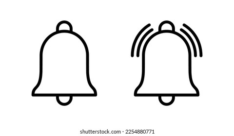 Bell Icon vector illustration. Notification sign and symbol for web site design