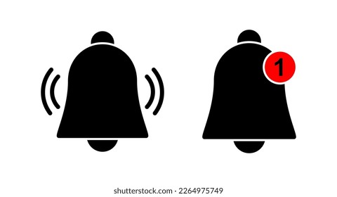 Bell Icon vector illustration. Notification sign and symbol for web site design
