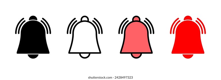 Bell Icon vector illustration. Notification sign and symbol for web site design