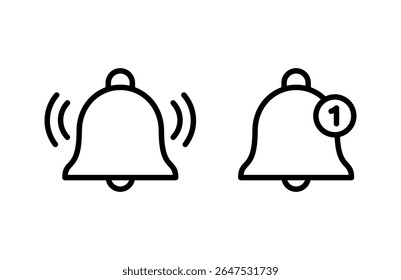 Bell Icon vector illustration. Notification sign and symbol for web site design