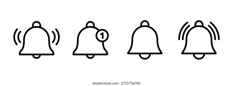Bell Icon vector illustration. Notification sign and symbol for web site design