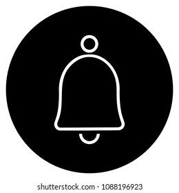Bell icon vector illustration on black background