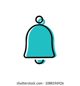 Bell icon vector illustration on the white background