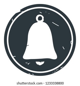 Bell icon vector illustration on blue background. Eps10