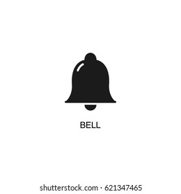 Bell icon vector illustration on white background.