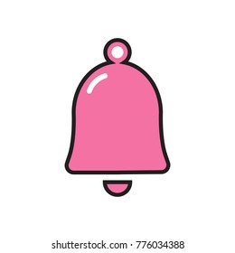 Bell icon vector illustration on the white background