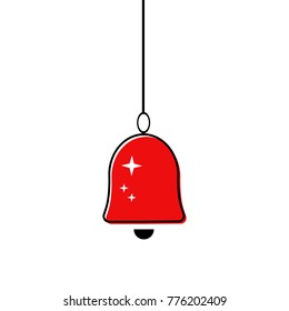 Bell icon vector illustration on the white background