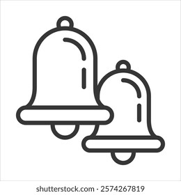 Bell Icon Vector Illustration Outline