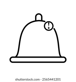  bell icon icon . vector illustration, pictogram isolated on white background. color editable