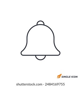 Bell icon vector illustration. Bell symbol isolated on white background.