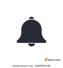 Ilustración vectorial de iconos de campana. Símbolo de campana aislado sobre fondo blanco.