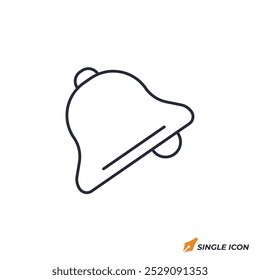 Ilustración vectorial de icono de campana. símbolo de campana aislado sobre fondo blanco