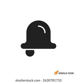 Ilustración vectorial de icono de campana. símbolo de campana aislado sobre fondo blanco