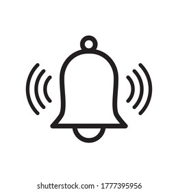 Ilustración de vectores de icono de Bell en diseño moderno