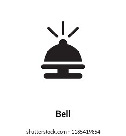 Bell icon vector isolated on white background, logo concept of Bell sign on transparent background, filled black symbol