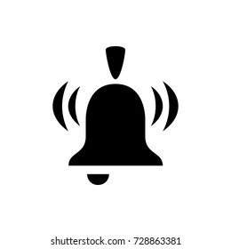 bell icon vector isolated on white background