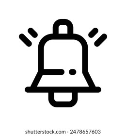 Vector de la línea del icono de la campana para su Sitio web, móvil, presentación y diseño del logotipo.