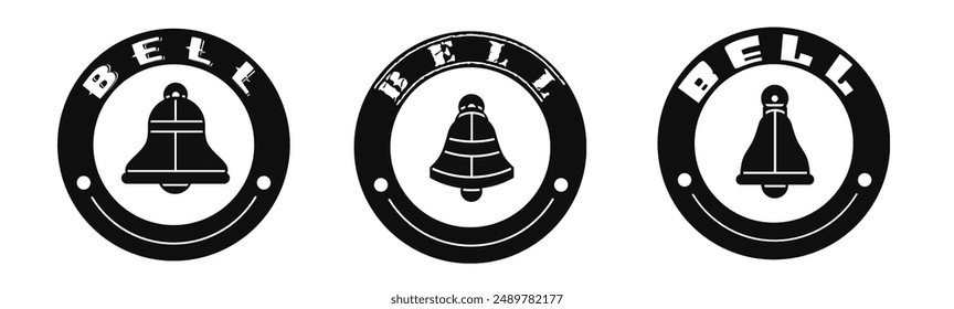 Bell icon vector. Logo design for shop business. Stock vector.