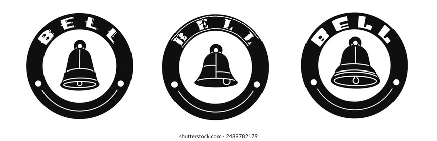 Bell icon vector. Logo design for shop business. Stock vector.