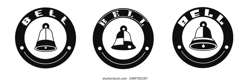 Vector de iconos de campana. Diseño de logotipo para la tienda. Vector estándar.