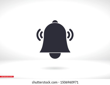 Bell icon vector. lorem ipsum Flat Design JPG