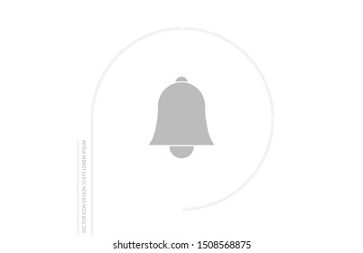Bell icon vector. lorem ipsum Flat Design JPG