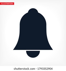 Bell icon vector. lorem ipsum Flat Design JPG