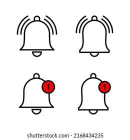 Bell icon vector. Notification sign and symbol for web site design