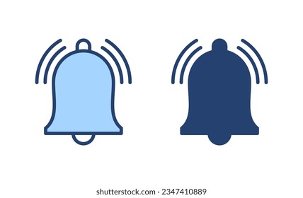Bell icon vector. Notification sign and symbol for web site design