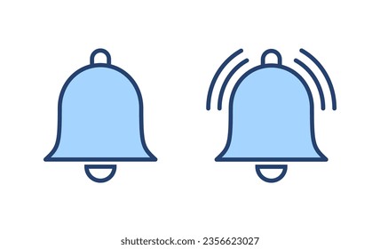 Bell icon vector. Notification sign and symbol for web site design