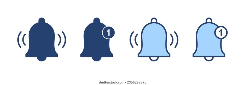 Glockensymbol, Vektorgrafik. Benachrichtigungszeichen und Symbol für die Gestaltung der Website