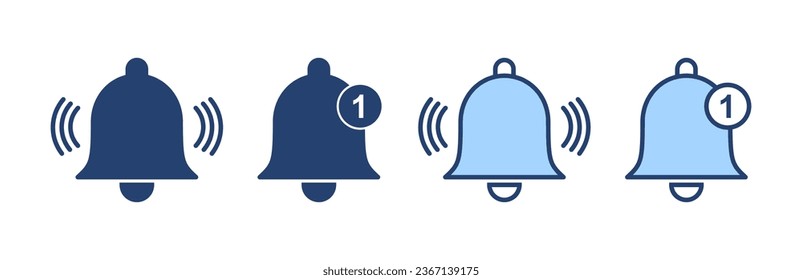 Bell icon vector. Notification sign and symbol for web site design