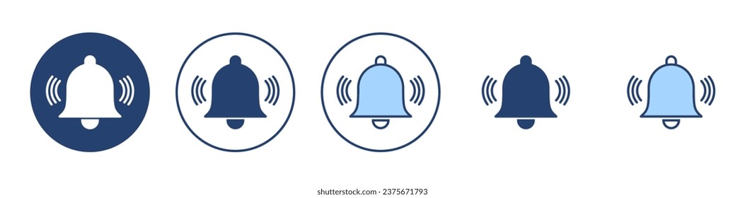 Bell icon vector. Notification sign and symbol for web site design