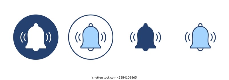 Bell icon vector. Notification sign and symbol for web site design