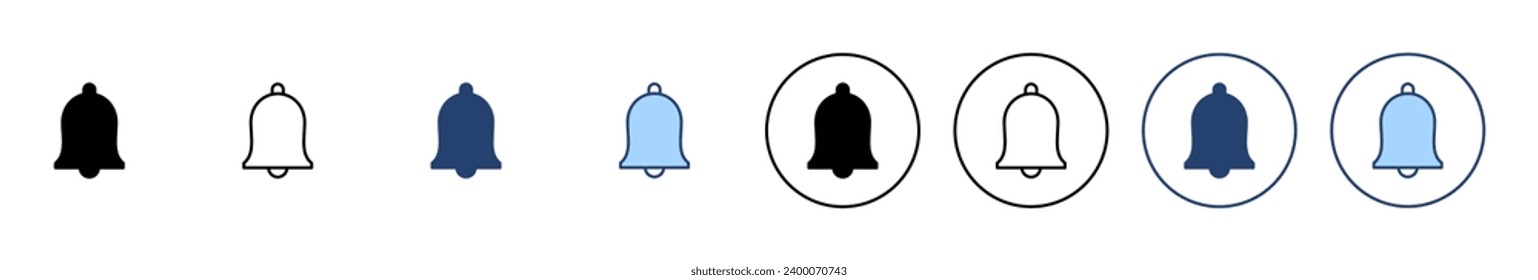 Vector de icono de la Campana. Signo de notificación y símbolo para el diseño de sitios web