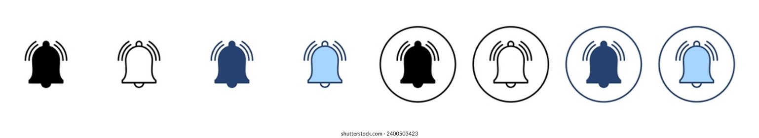 Vector de icono de la Campana. Signo de notificación y símbolo para el diseño de sitios web