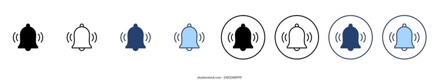 Bell icon vector. Notification sign and symbol for web site design