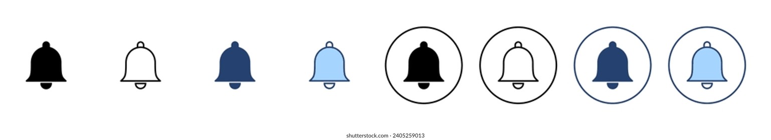 Bell icon vector. Notification sign and symbol for web site design