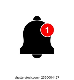 Vetor de ícone de campainha. Sinal e símbolo de notificação para design de site
