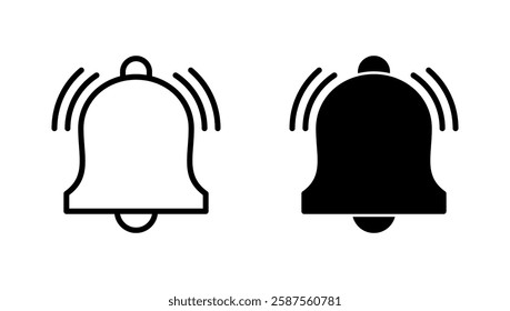Bell icon vector. Notification sign and symbol for web site design