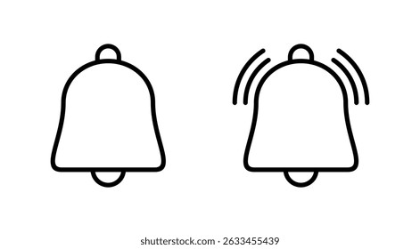 Bell icon vector. Notification sign and symbol for web site design