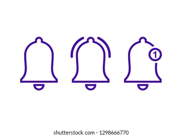 Bell Icon vector. Notification symbol for your web site design