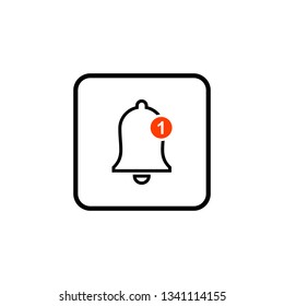 Bell Icon vector. Notification symbol for your web site design