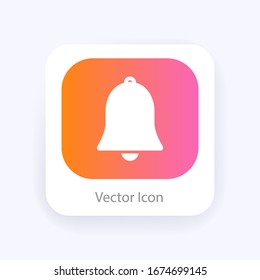 Vector de icono de la campana. Símbolo de notificación para el diseño del sitio web, logotipo, aplicación, UI.