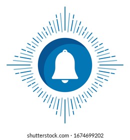 Bell icon vector. Notification symbol for your web site design, logo, app, UI.